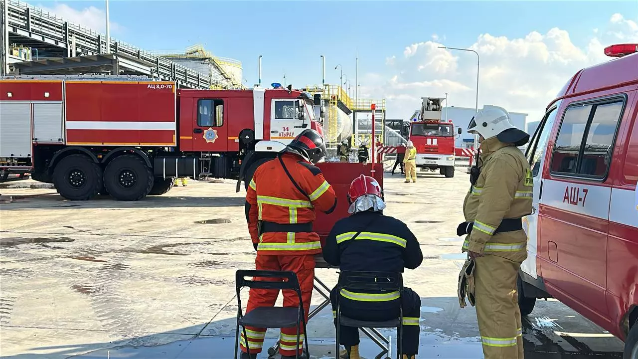 В КРІ проведено учение по ликвидации условного возгорания